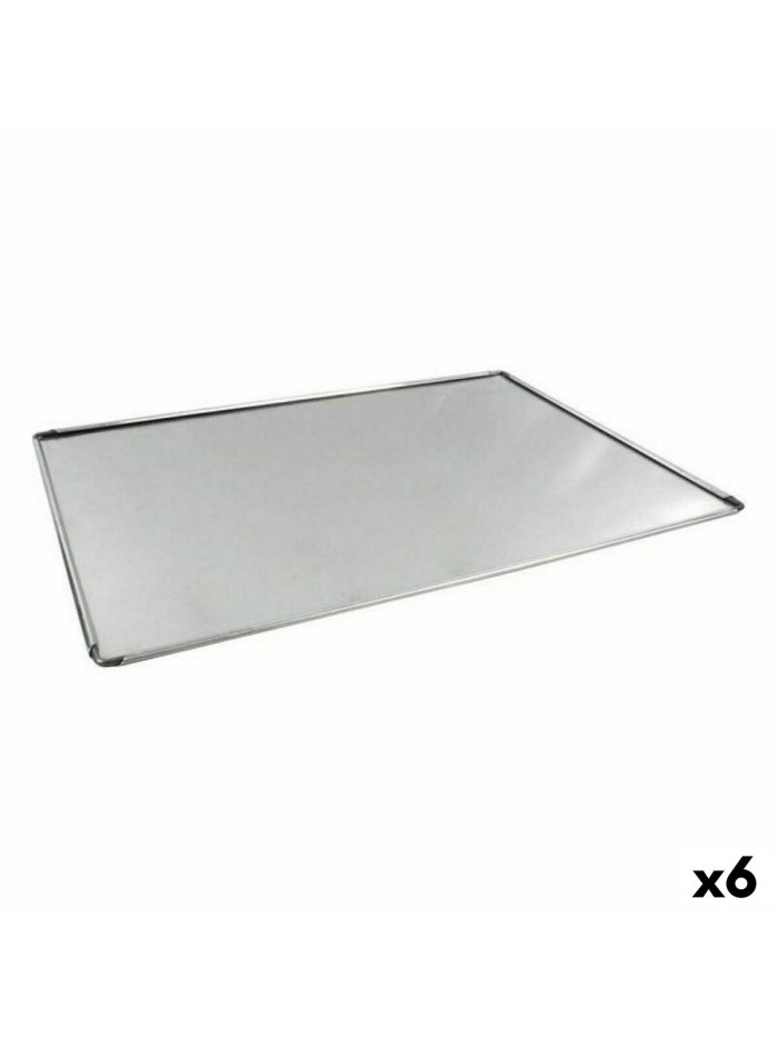 Baking tray VR Silver Aluminium Rectangular 48 x 34 x 0,5 cm (6 Units)