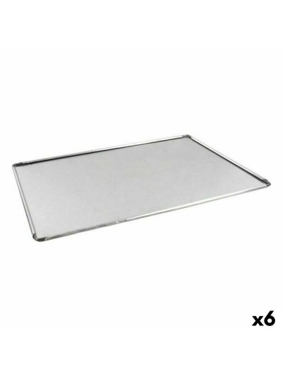 Plateau pour Four VR Argenté Aluminium Rectangulaire 40 x 28 x 0,5 cm (6 Unités)