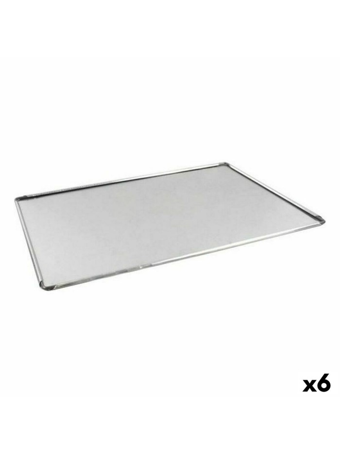 Bandeja para Horno VR Plateado Aluminio Rectangular 40 x 28 x 0,5 cm (6 Unidades)