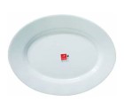 Serving Platter Bormioli Toledo White Glass Oval 34 x 26,5 x 1,8 cm (12 Units)