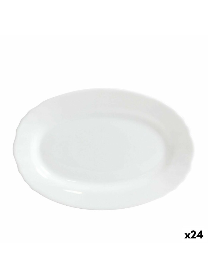Serving Platter Bormioli Ebro Glass Oval 23 x 15,5 x 2,1 cm (24 Units)