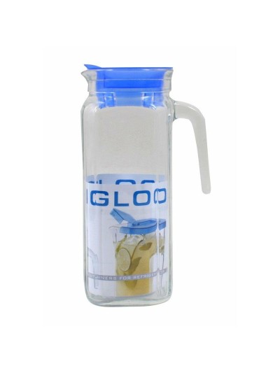 Jarra Borgonovo Igloo Transparente Vidrio Azul 1,2 L (6 Unidades)