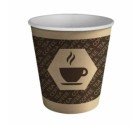 Set of glasses Algon Cardboard Disposable Coffee 10 Units (100 Pieces)