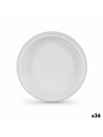 Lot d'assiettes réutilisables Algon Blanc 22 x 22 x 1,5 cm (36 Unités)