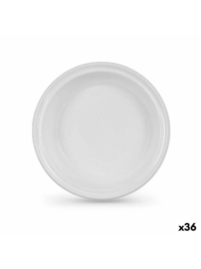 Set of reusable plates Algon White 22 x 22 x 1,5 cm (36 Units)
