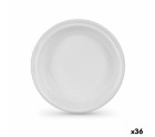 Lot d'assiettes réutilisables Algon Blanc 22 x 22 x 1,5 cm (36 Unités)