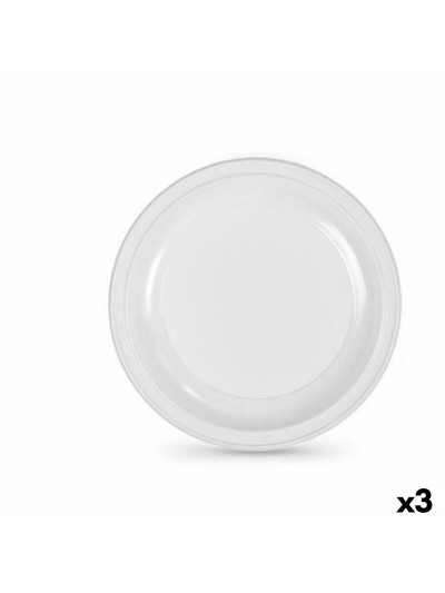 Set de platos reutilizables Algon Blanco Plástico 28 x 28 x 1,5 cm (36 Unidades)