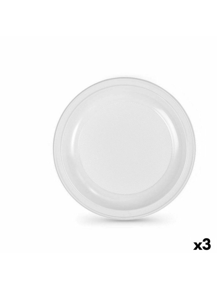 Set of reusable plates Algon White Plastic 28 x 28 x 1,5 cm (36 Units)