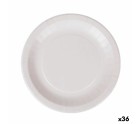 Set de Platos Algon Desechables Blanco Cartón 28 cm (36 Unidades)