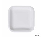 Plate set Algon Disposable White Cardboard 20 cm (36 Units)