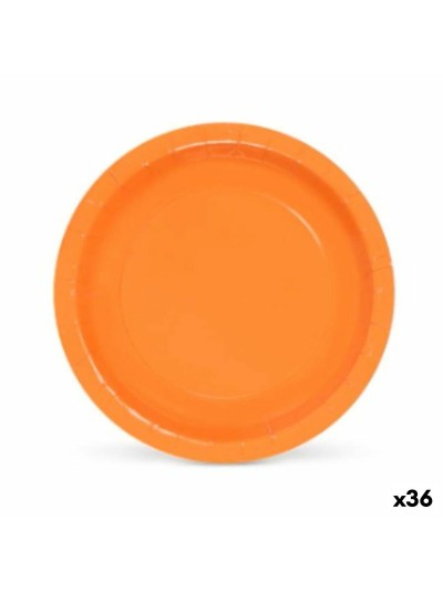 Set de Platos Algon Desechables Cartón Naranja (36 Unidades)