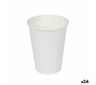 Set de Verres Algon Carton Produits à usage unique Blanc 24 Unités (50 Pièces)