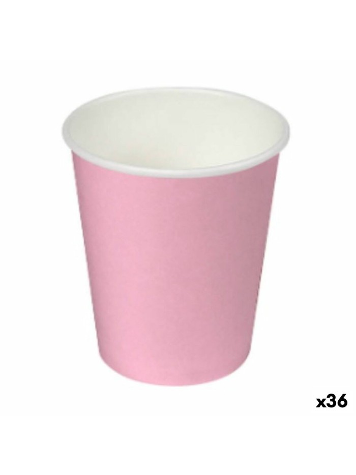 Service de vaisselle Algon Carton Produits à usage unique Rose (36 Unités)