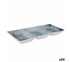Bandeja de Aperitivos La Mediterránea Dalian 3 Compartimentos 25 x 11 x 3 cm (24 Unidades)