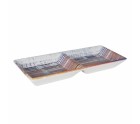 Bandeja de Aperitivos La Mediterránea Boreal 2 Compartimentos 25 x 11 x 3 cm (24 Unidades)