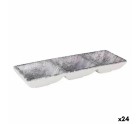 Snack tray La Mediterránea Stonehenge 3 Compartments 26 x 8,5 x 3,3 cm (24 Units)