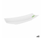 Tray La Mediterránea Yummy Porcelain White 35,3 x 12 x 5 cm (12 Units) (35,3 x 12 x 5 cm)
