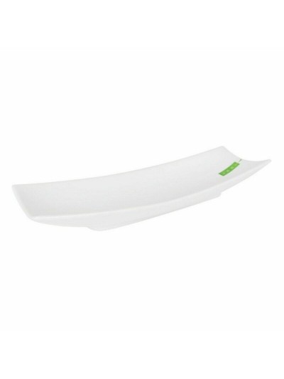 Tray La Mediterránea Yummy Porcelain White 35,3 x 12 x 5 cm (12 Units) (35,3 x 12 x 5 cm)