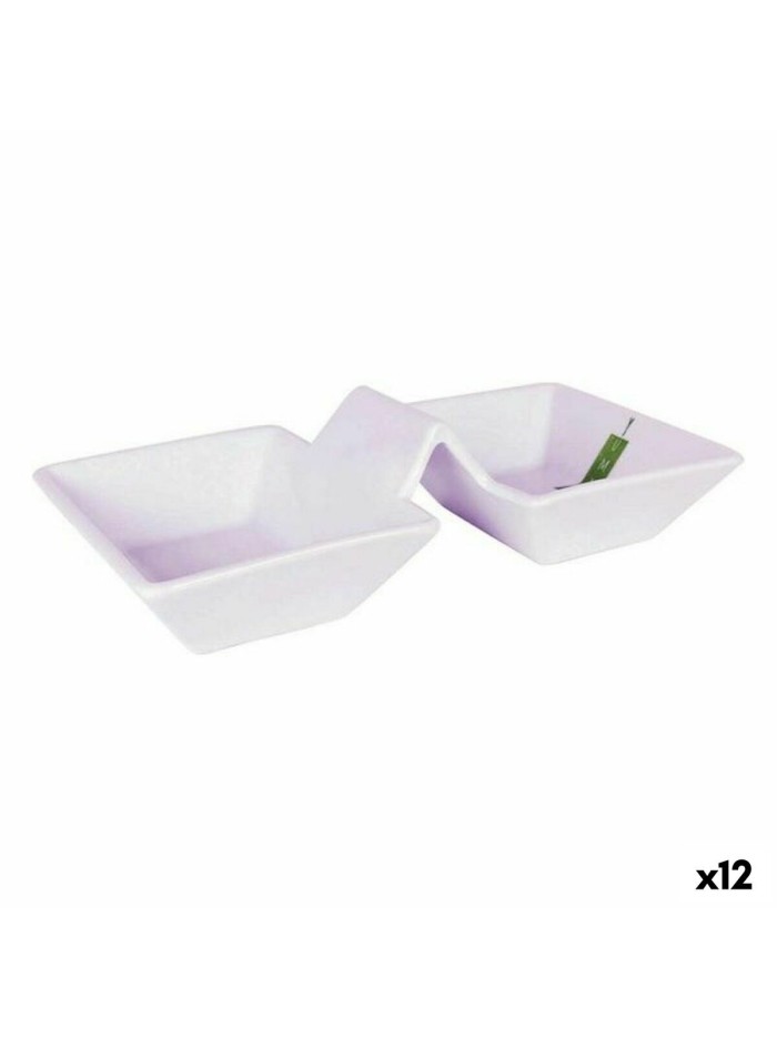 Bol La Mediterránea Yummy Blanc 24,3 x 12,5 x 6 cm (12 Unités) (24,3 x 12,5 x 6 cm)