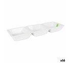 Bowl La Mediterránea Yummy Aperitif Porcelain White 29,3 x 9,5 x 3,3 cm (16 Units) (29,3 x 9,5 x 3,3 cm)