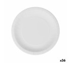 Set de Platos Algon Desechables Blanco Cartón 20 cm (36 Unidades)