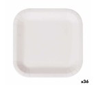 Plate set Algon Disposable White Cardboard 26 cm (36 Units)