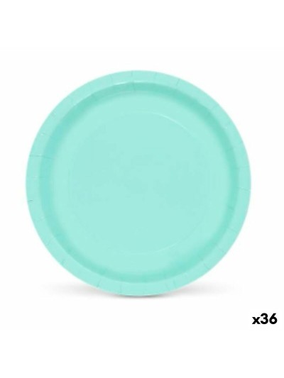 Plate set Algon Aquamarine Disposable Cardboard 20 x 20 x 1,5 cm (36 Units)