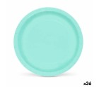 Plate set Algon Aquamarine Disposable Cardboard 20 x 20 x 1,5 cm (36 Units)