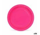 Set de Platos Algon Desechables Cartón Fucsia 20 x 20 x 1,5 cm (36 Unidades)