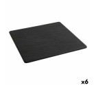 Plato Llano Inde Africa Negro Melamina Cuadrado 35 x 35 x 0,7 cm (6 Unidades)