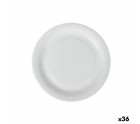 Plate set Algon Disposable White Cardboard 18 cm (36 Units)