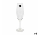 Set of cups Crystalex Lara Champagne 220 ml Crystal (6 Units) (4 Units)