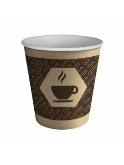 Set de Vasos Algon Cartón Desechables Café 20 Unidades (100 Piezas)