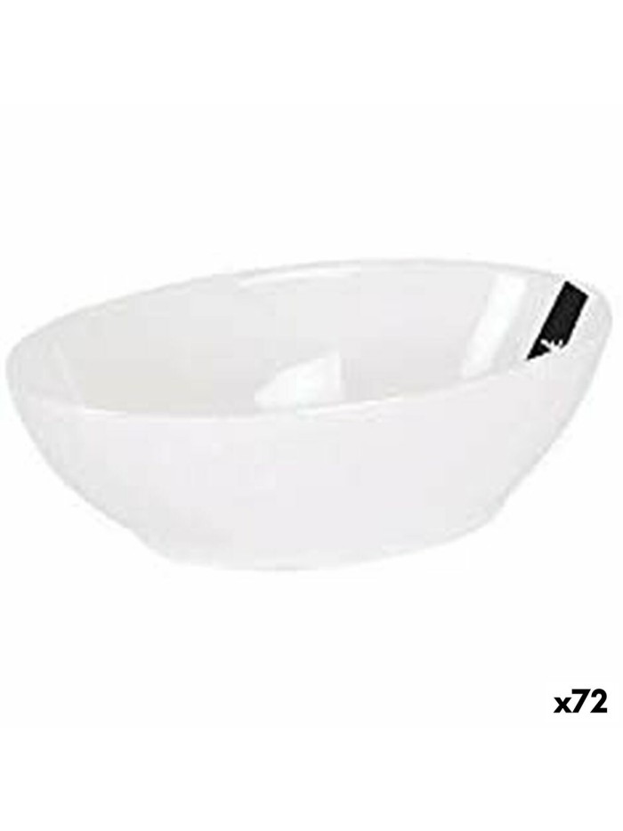 Bowl La Mediterránea Snack Stoneware White 14 x 8,5 x 4 cm (72 Units) (14,1 x 8,5 x 4,4 cm)