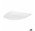 Plato Llano Inde Vedone Porcelana Blanco 31 x 25 x 4 cm (6 Unidades)