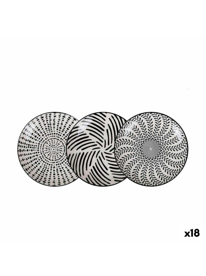 Serving Platter Alfares Nomi 20,3 x 2,5 cm Black (18 Units)