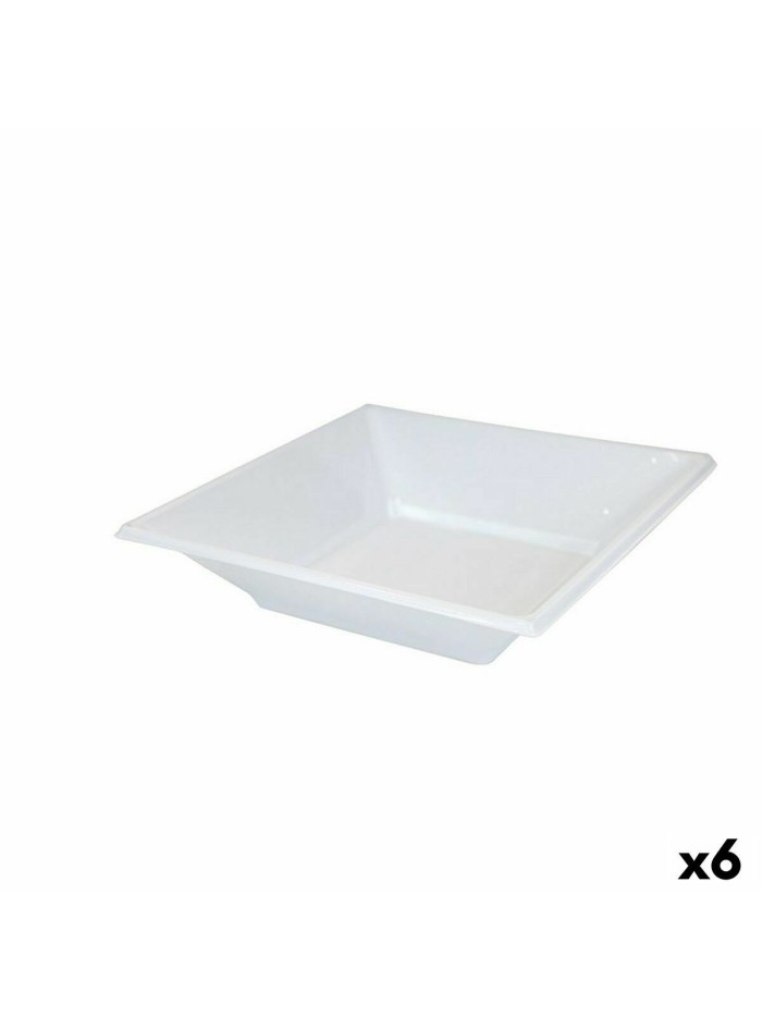 Set of reusable plates Algon White Plastic (36 Units)