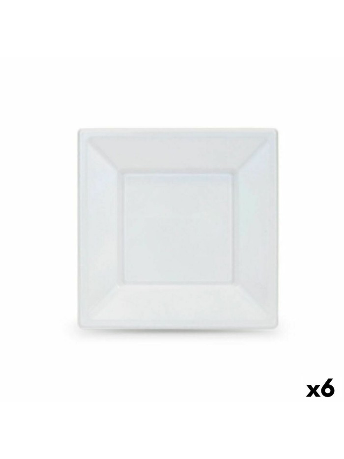 Set of reusable plates Algon White Plastic 18 x 18 x 1,5 cm (36 Units)