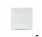 Set de platos reutilizables Algon Blanco Plástico 18 x 18 x 1,5 cm (36 Unidades)