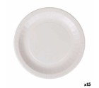 Set de Platos Algon Desechables Blanco Cartón 28 cm (15 Unidades)