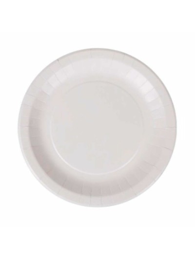 Set de Platos Algon Desechables Blanco Cartón 28 cm (15 Unidades)