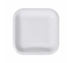 Plate set Algon Disposable White Cardboard Squared 20 cm (10 Units)
