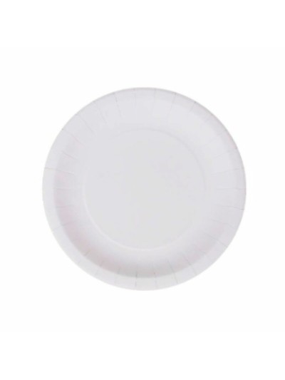 Set de Platos Algon Desechables Blanco Cartón 20 cm (10 Unidades)