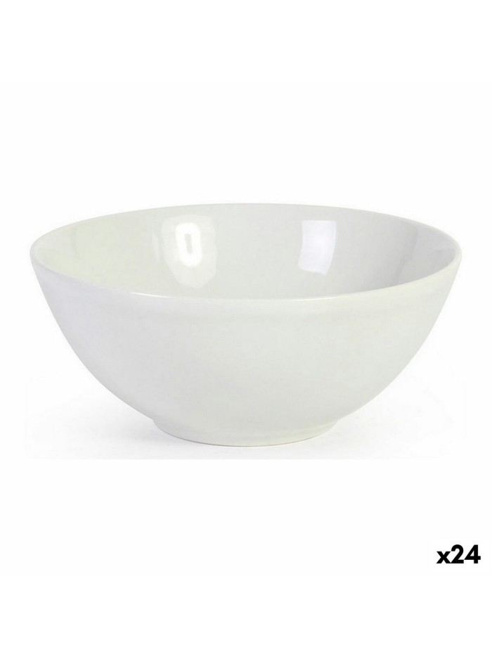 Bowl La Mediterránea Monaco White Ceramic 16 x 7 cm (24 Units)