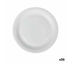 Set de Platos Algon Desechables Blanco Cartón 23 cm (36 Unidades)