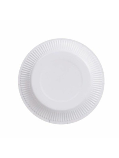 Set de Platos Algon Desechables Blanco Cartón 18 cm (10 Unidades)