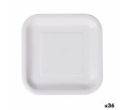 Plate set Algon Disposable White Cardboard 23 cm (36 Units)