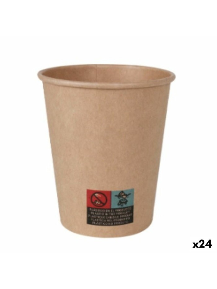 Set of glasses Algon Cardboard Disposable 24 Units 250 ml (50 Pieces)