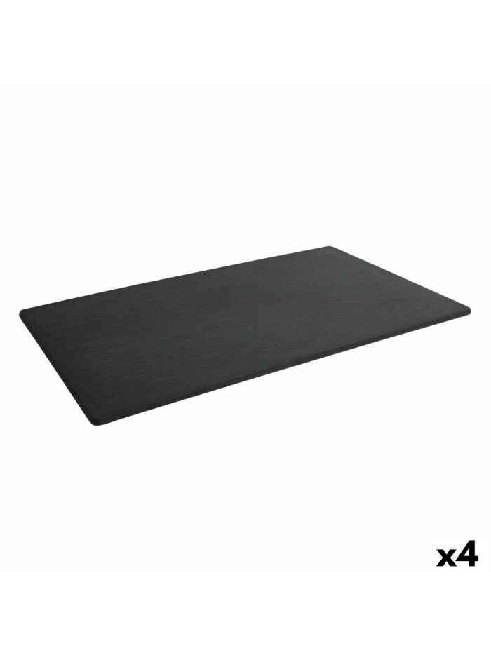 Tray Inde Africa Black Melamin 50 x 30 x 0,7 cm (4 Units)