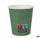 Set of glasses Algon Cardboard Disposable 200 ml Green 36 Units (24 Pieces)